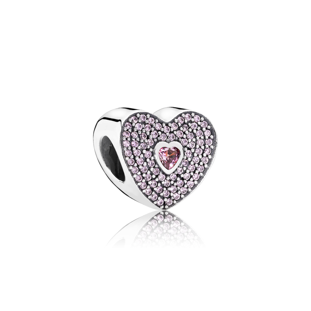 Pandora Zilveren Hartendief Bedel 791555CZs Pandora Zilveren Hartendief Bedel 791555CZs