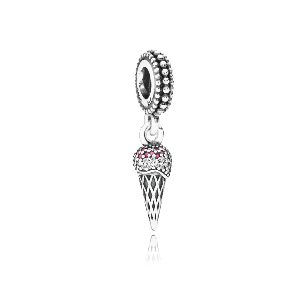 Pandora Zilveren Ijsje Hangende Bedel 791710CZr Pandora Zilveren Ijsje Hangende Bedel 791710CZr