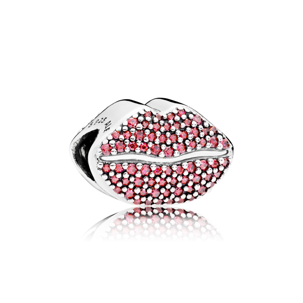 Pandora Zilveren Kiss More Bedel 796562CZr Pandora Zilveren Kiss More Bedel 796562CZr