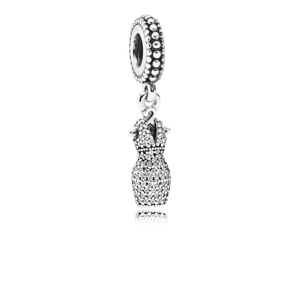 Pandora Zilveren Oogverblindende Jurk Hangende Bedel 792062CZ Pandora Zilveren Oogverblindende Jurk Hangende Bedel 792062CZ