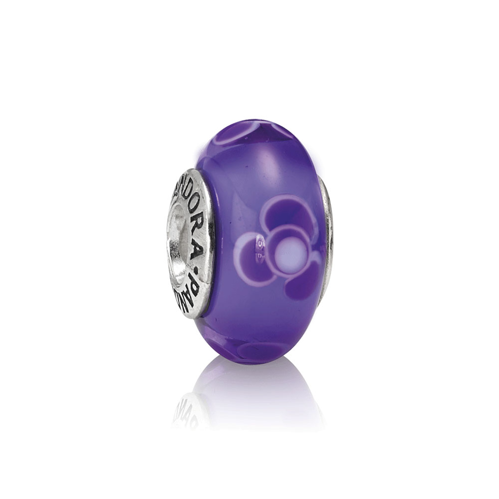 Pandora Zilveren Paarse Bloemen Voor U Bedel 790643 Pandora Zilveren Paarse Bloemen Voor U Bedel 790643