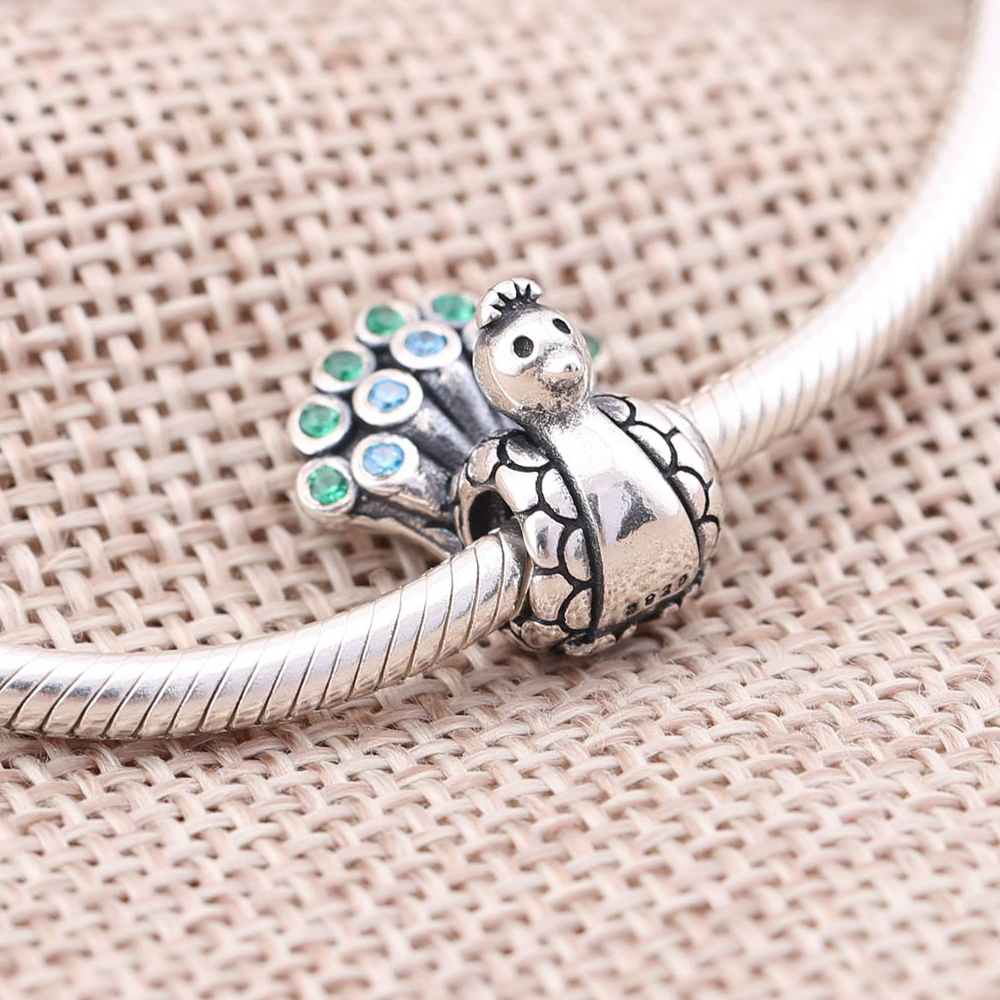 Pandora Zilveren Pauw Bedel 791227MCZ