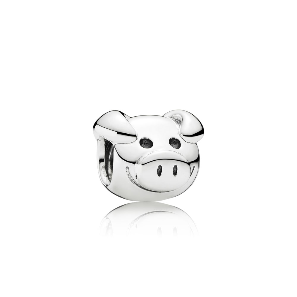 Pandora Zilveren Speels Varken Bedel 791746 Pandora Zilveren Speels Varken Bedel 791746