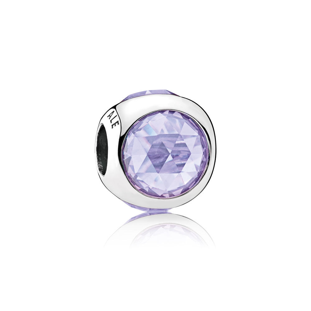 Pandora Zilveren Stralende Druppel Lavendel Bedel 792095LCZ Pandora Zilveren Stralende Druppel Lavendel Bedel 792095LCZ