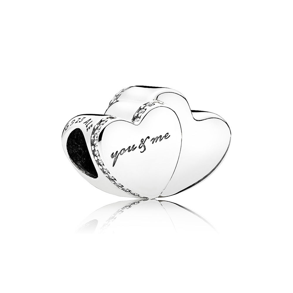 Pandora Zilveren Twee Harten Bedel 796560CZ Pandora Zilveren Twee Harten Bedel 796560CZ