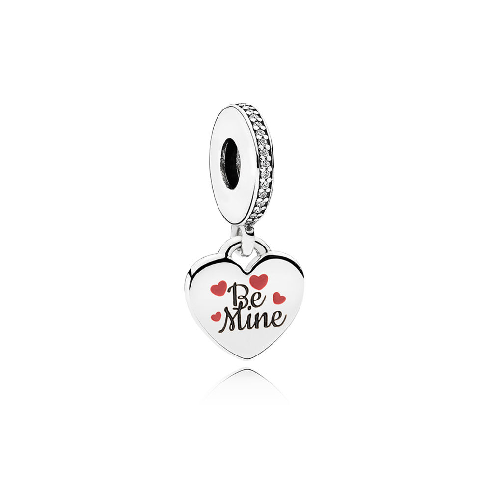 Pandora Zilveren Wees De Mijne Hangende Bedel Eng792017CZ_4 Pandora Zilveren Wees De Mijne Hangende Bedel Eng792017CZ_4