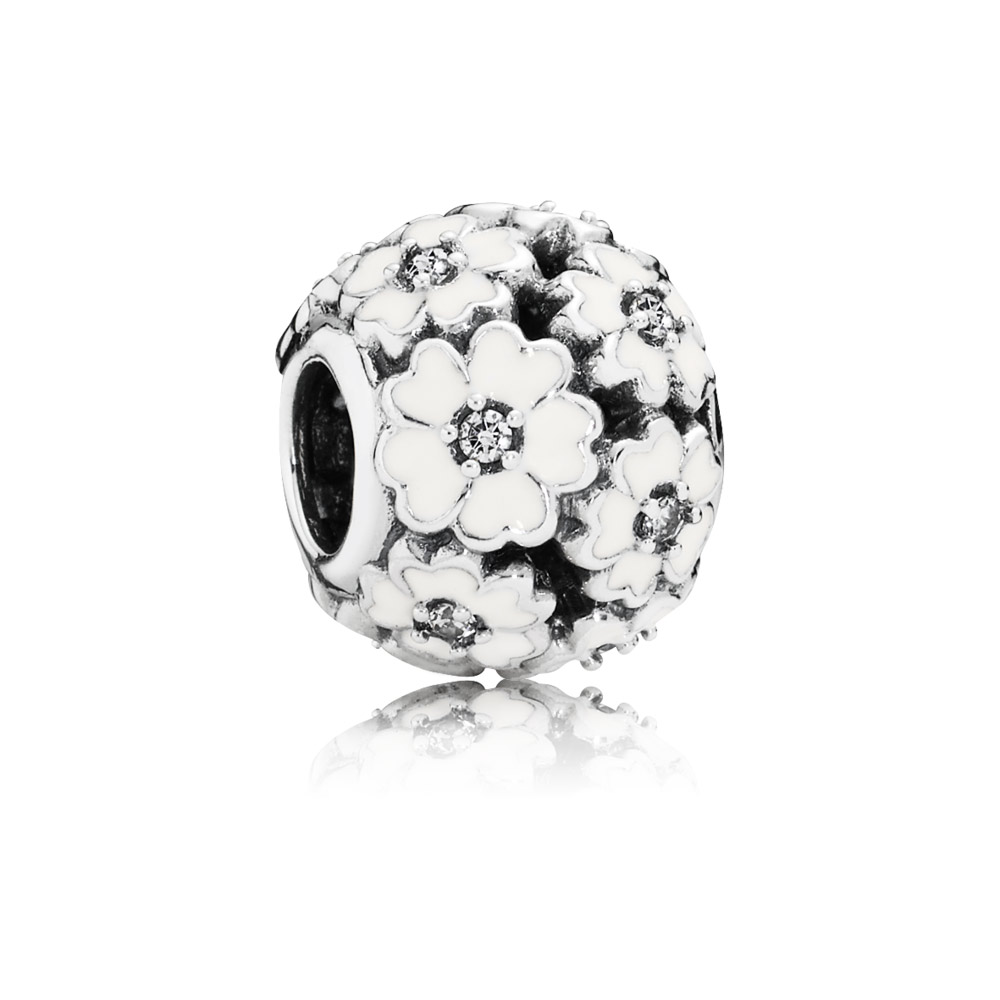 Pandora Zilveren Witte Primrose Weide Bedel 791488En12 Pandora Zilveren Witte Primrose Weide Bedel 791488En12