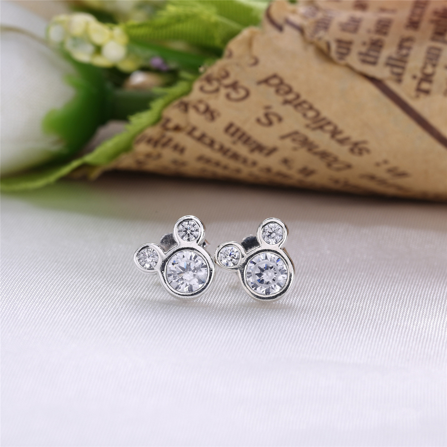 Pandora Zilveren Disney, Mickey Oorbellen 290577CZ