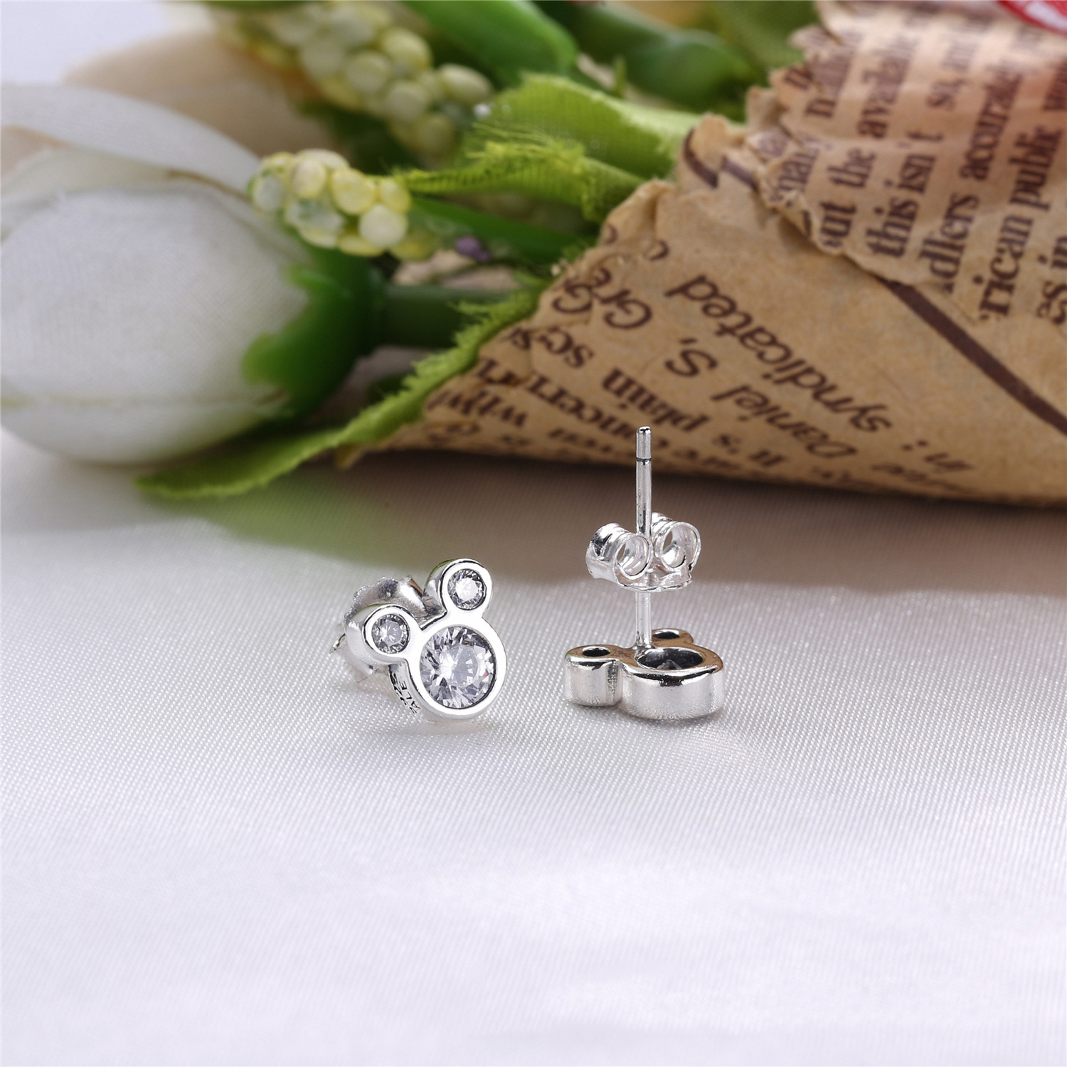 Pandora Zilveren Disney, Mickey Oorbellen 290577CZ