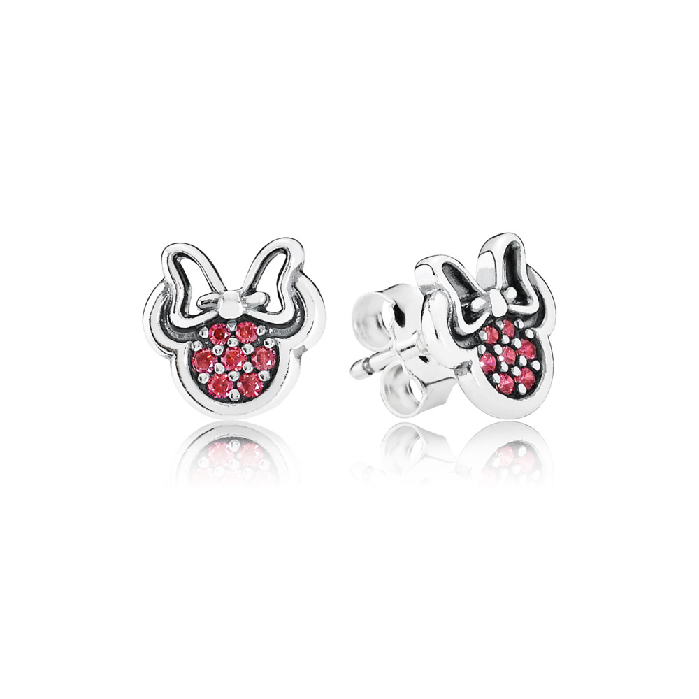 Pandora Zilveren Disney, Minnie Oorbellen 290580CZr Pandora Zilveren Disney, Minnie Oorbellen 290580CZr