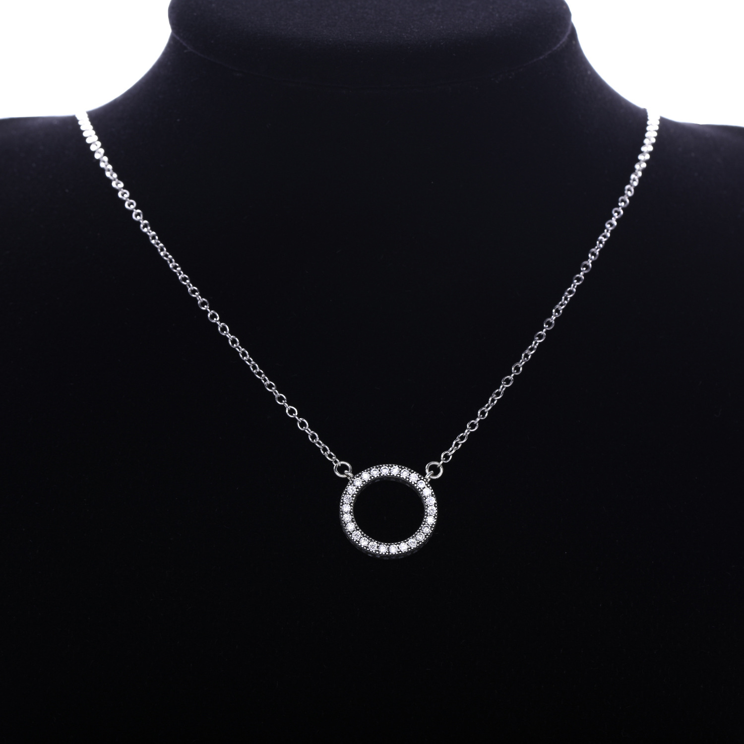 Pandora Zilveren Hart Ketting 590514CZ-45