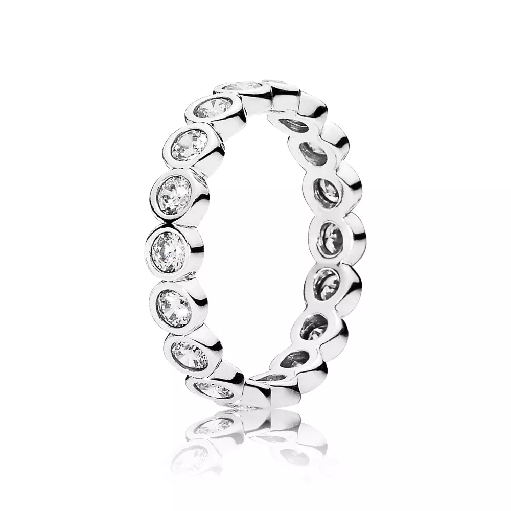 PANDORA Large Round Eternity Silver Ring With Cubic Zirconia - 190942CZ