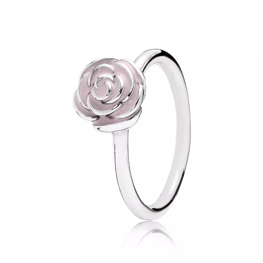 PANDORA Rose Silver Ring With Pink Enamel - 190905En40