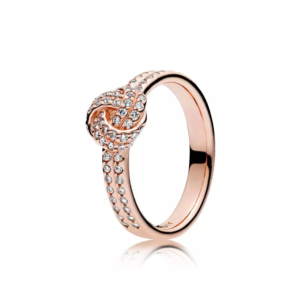 Pandora Rose Stralende Liefdesknoop Ring 180997CZ