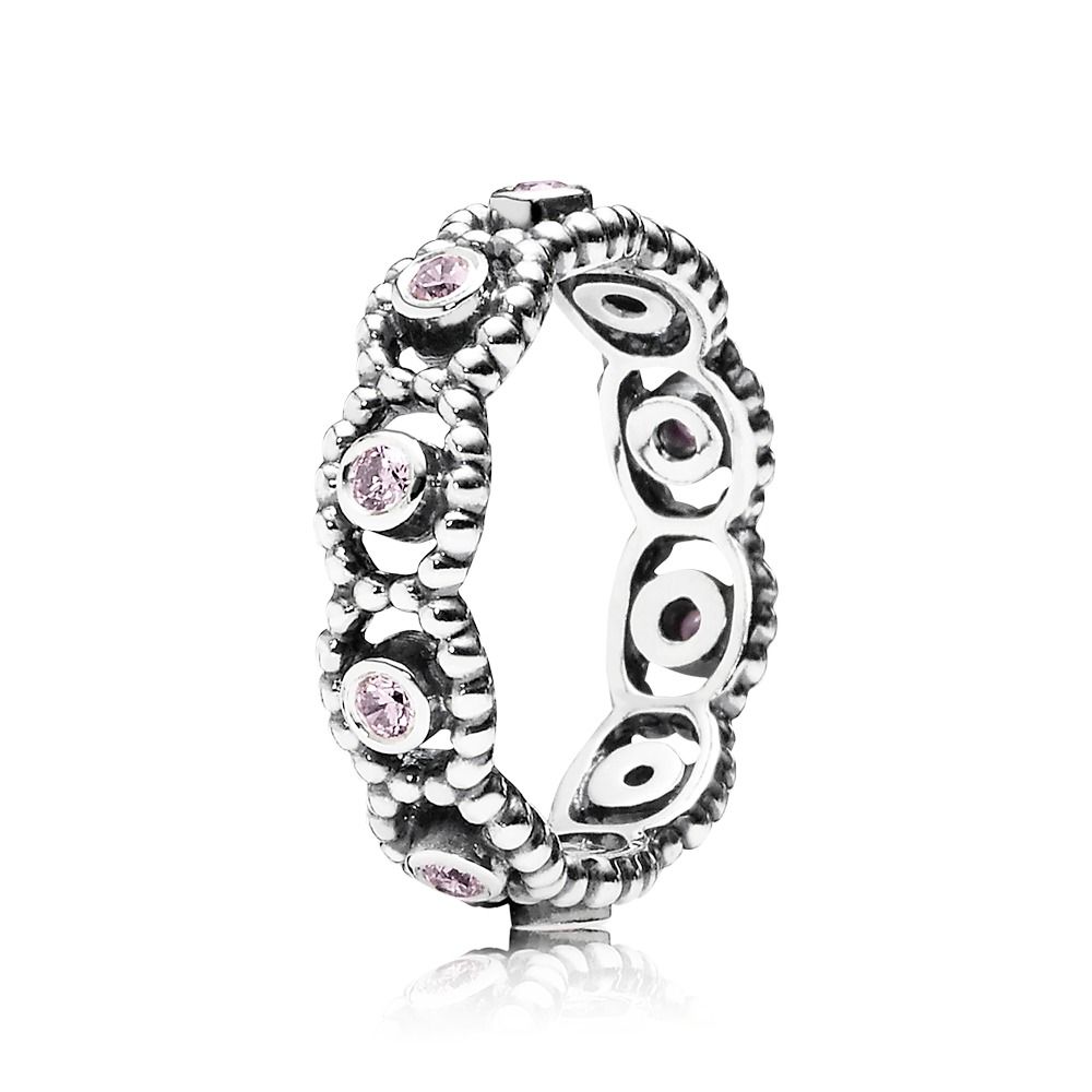 Silver Ring With Pink Cubic Zirconia - 190881PCZ Silver Ring With Pink Cubic Zirconia - 190881PCZ