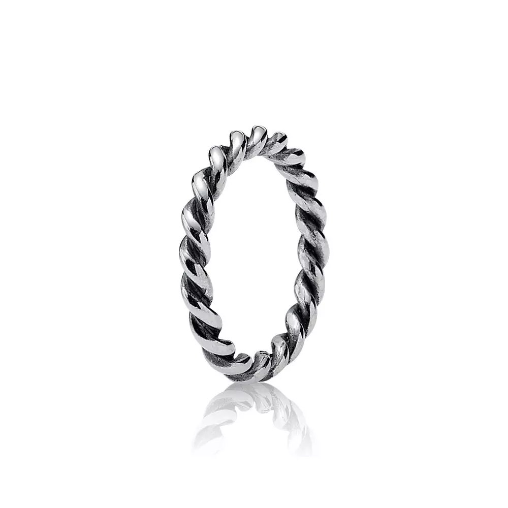 Pandora Zilveren Twisted Stapelen Ring 190602