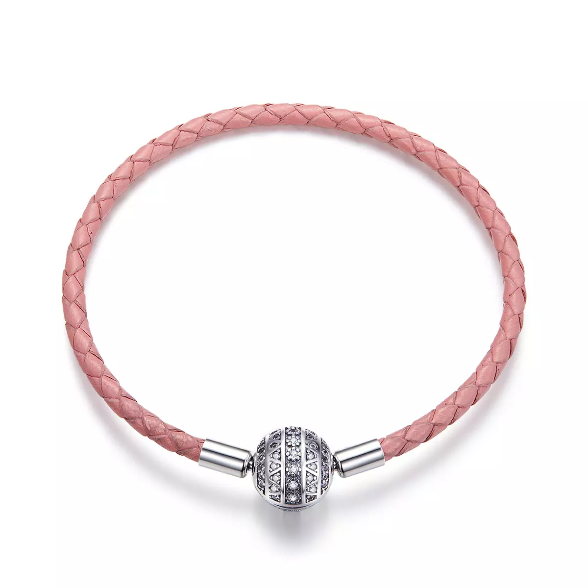 Pandora Style Meisjesachtige emotie Leren armband - SCB114
