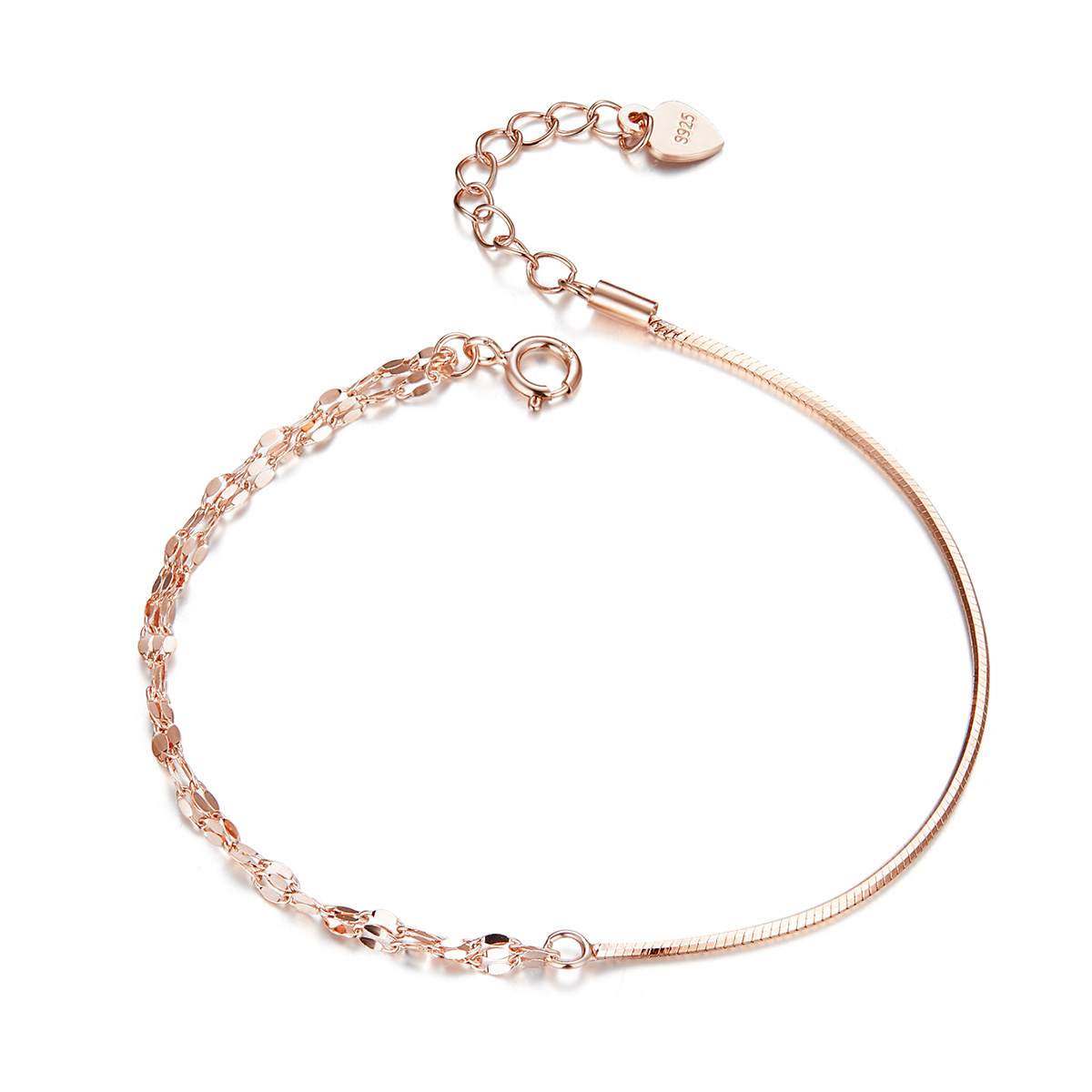 Pandora Style Rose Eenvoudige lijn Armband - SCB149 Pandora Style Rose Eenvoudige lijn Armband - SCB149