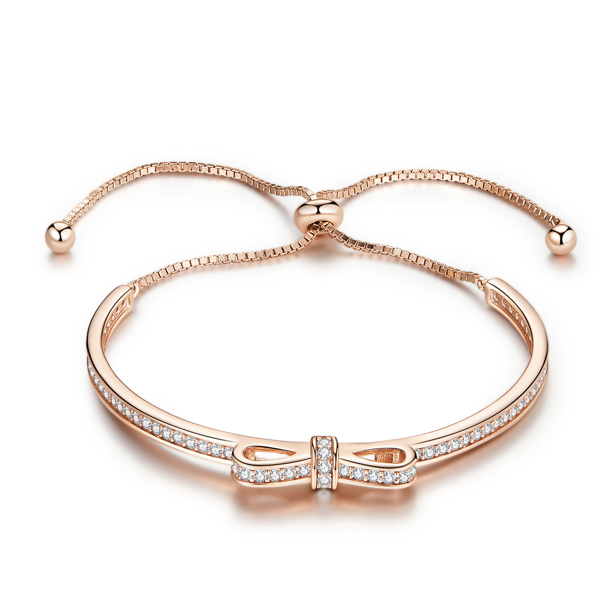 Pandora Style Rose Zoete Strik Bangle - SCB108-C Pandora Style Rose Zoete Strik Bangle - SCB108-C