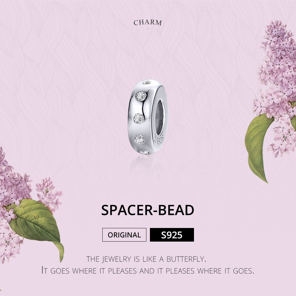 Pandora Style Glinsterend Spacer Bedel - SCC1171