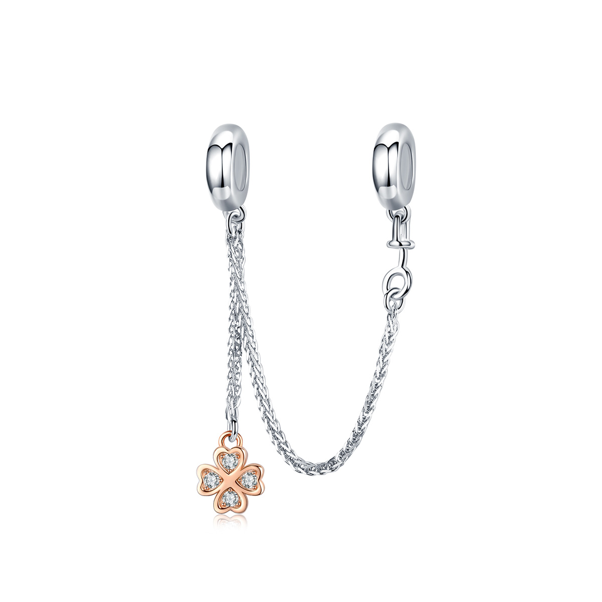 Pandora Style Klaver Veiligheidsketting - SCC1261 Pandora Style Klaver Veiligheidsketting - SCC1261