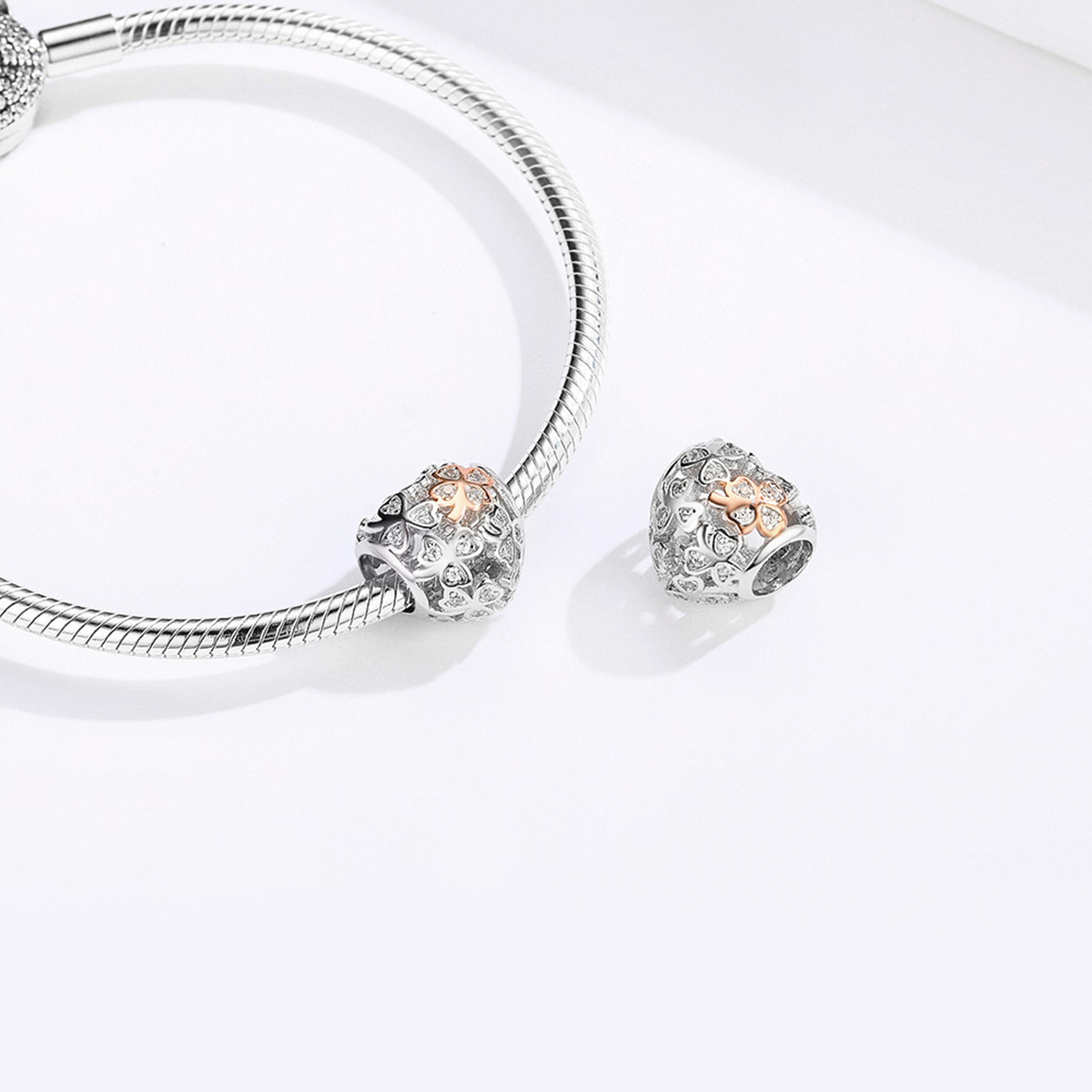 Pandora Style Klavertje vier Bedel - SCC1248