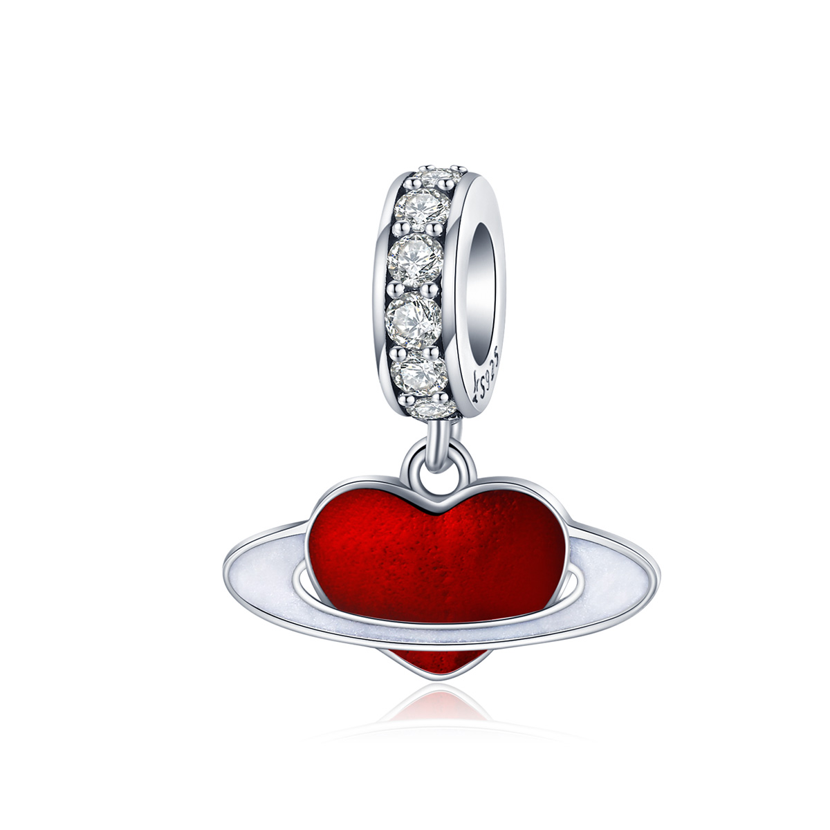 Pandora Style Liefde Planeet Hangende Bedel - SCC1165 Pandora Style Liefde Planeet Hangende Bedel - SCC1165