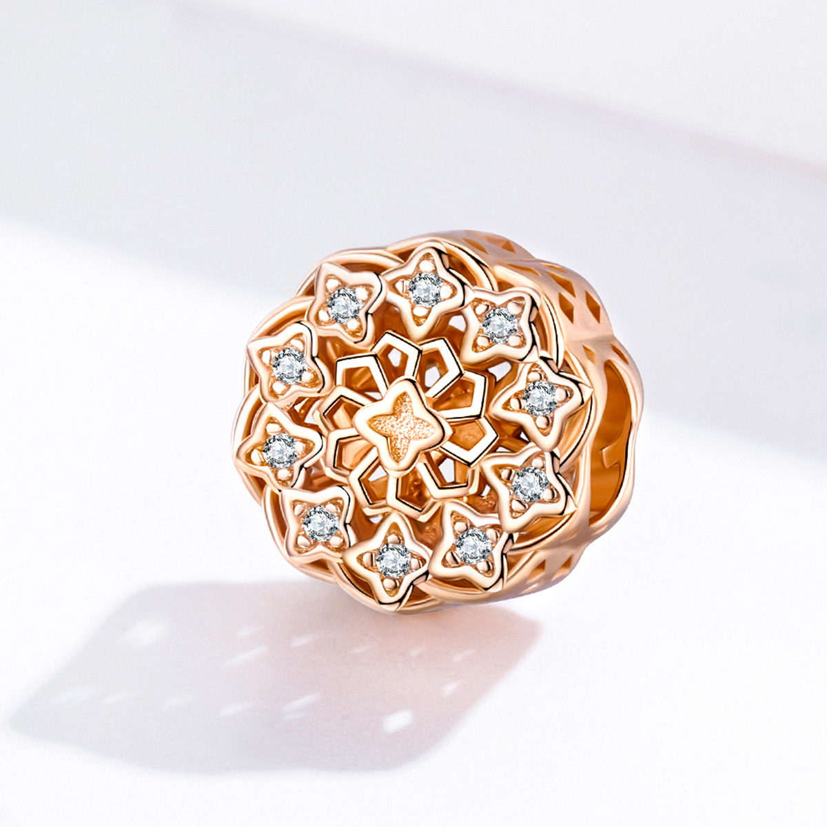 Pandora Style Rose Nam Venster toe Bedel - SCC1279