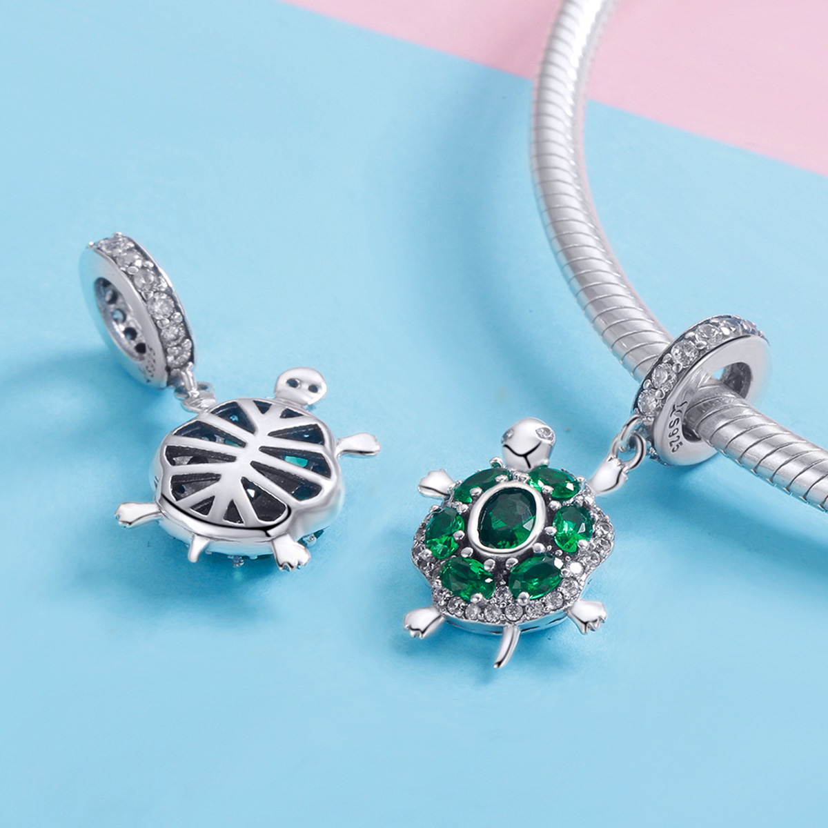 Pandora Style Schildpad Hangende Bedel - SCC1017