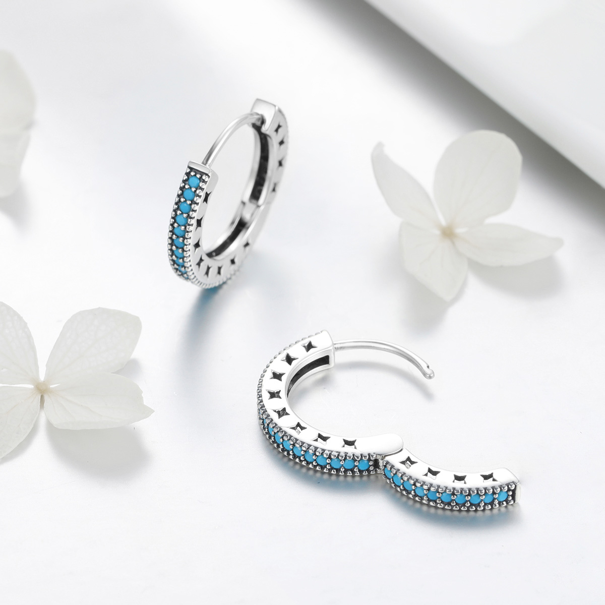 Pandora Style fonkelen Oorringen - SCE493