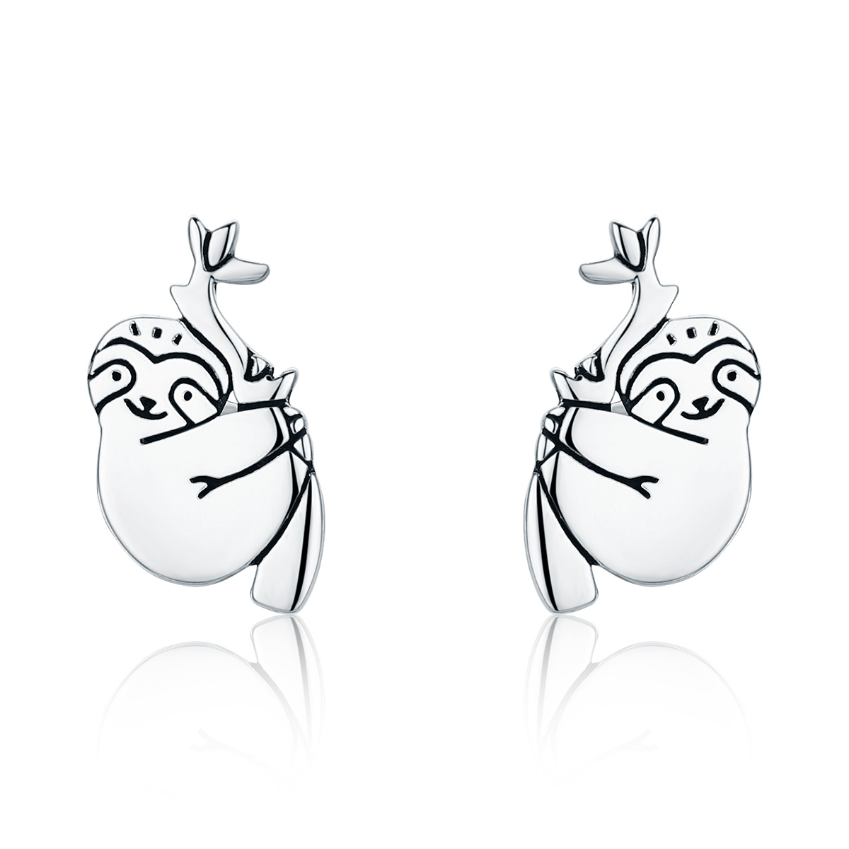 Pandora Style Luiaard Oorknopjes - SCE327