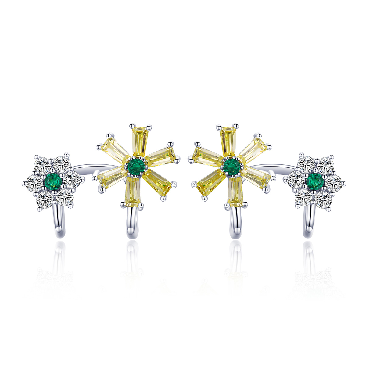 Pandora Style Madeliefje Oorknopjes - SCE487 Pandora Style Madeliefje Oorknopjes - SCE487