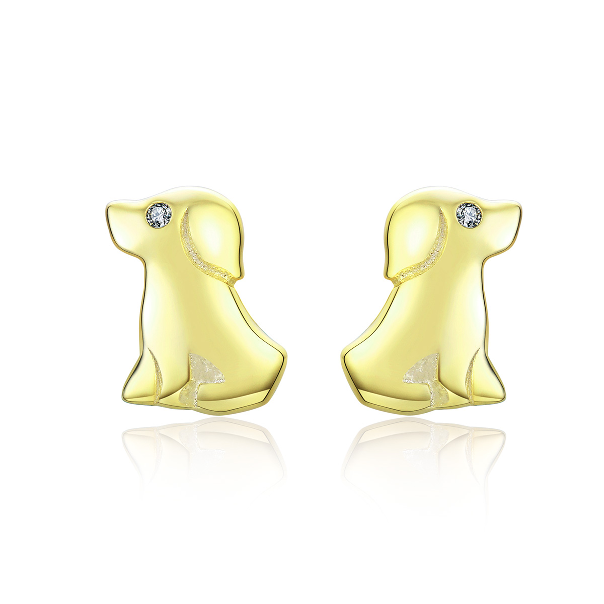 Pandora Style puppy Oorknopjes - SCE584-C Pandora Style puppy Oorknopjes - SCE584-C