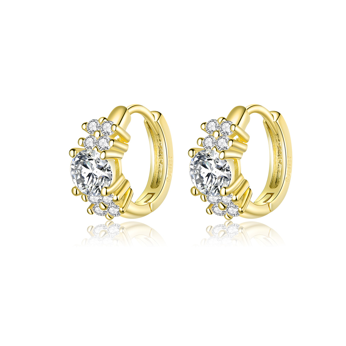 Pandora Style Romantische glans Oorringen - SCE485-B Pandora Style Romantische glans Oorringen - SCE485-B