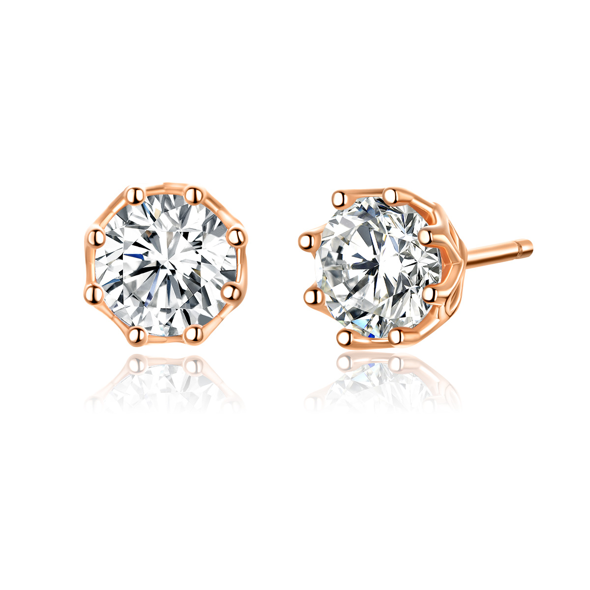 Pandora Style Rose Licht Oorknopjes - SCE499-C Pandora Style Rose Licht Oorknopjes - SCE499-C