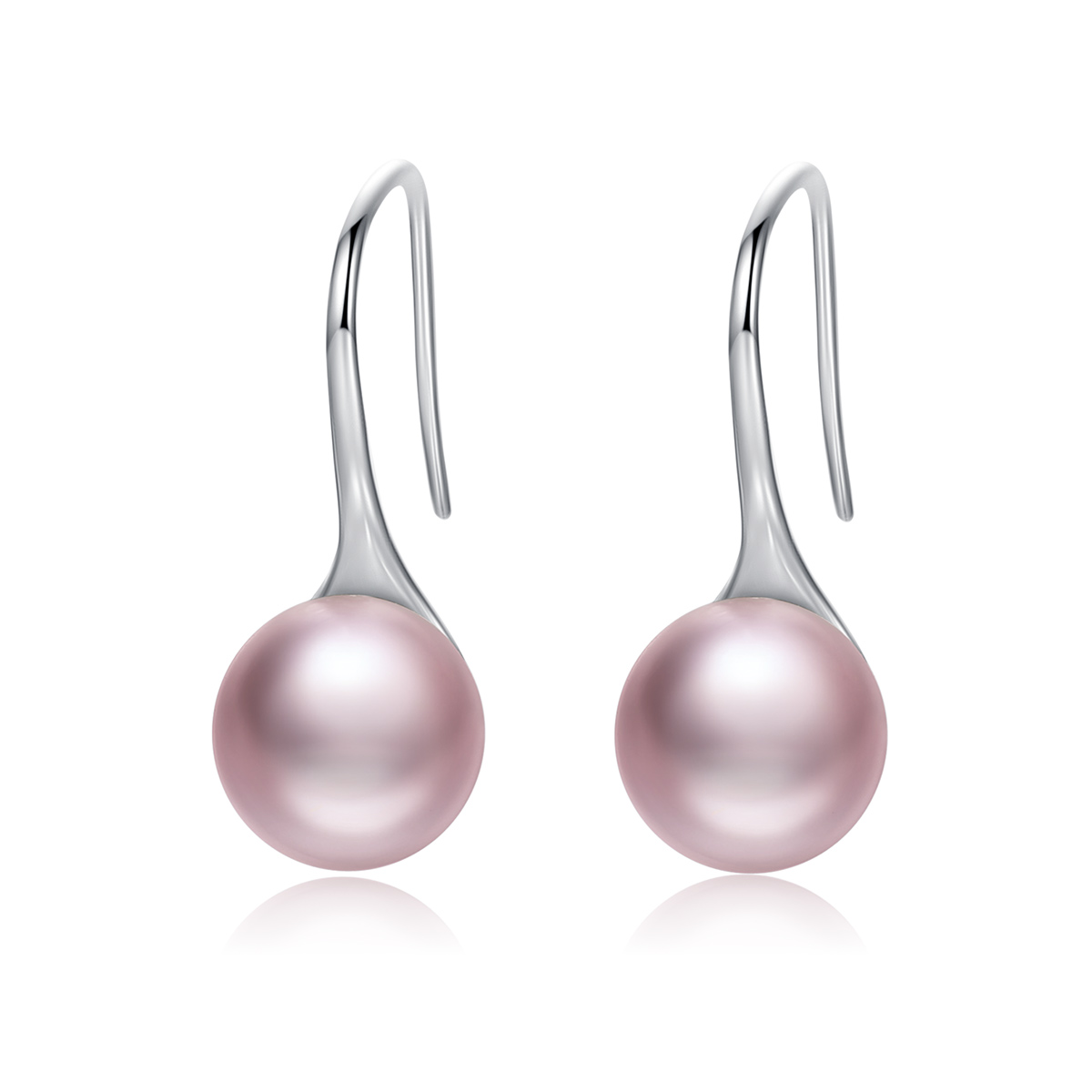 Pandora Style Roze Parel Oorhangers - SCE145