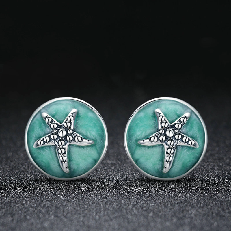 (afbeelding voor) Pandora Style Fantasie Zeester Oorknopjes - SCE205 - Bekijken 3