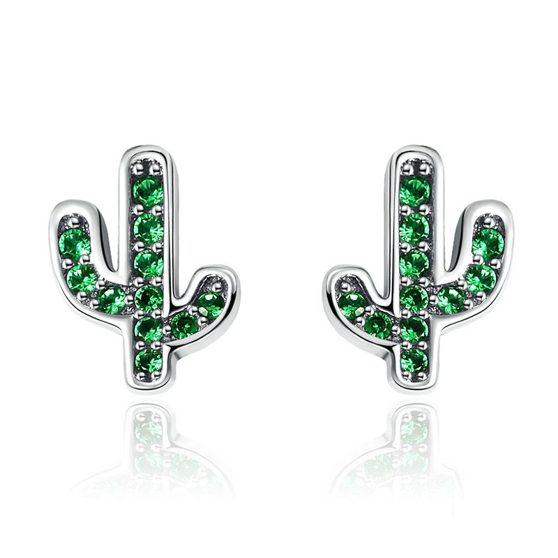 (afbeelding voor) Pandora Style Verse Cactus Oorknopjes - SCE097