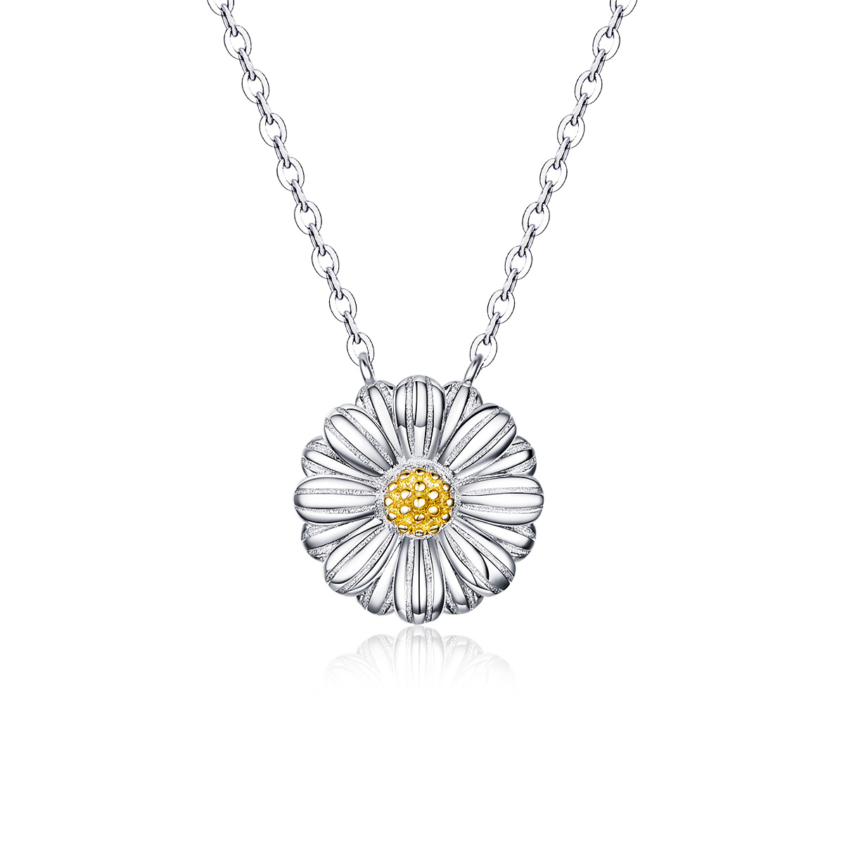 Pandora Style Madeliefje Chain Ketting - SCN370 Pandora Style Madeliefje Chain Ketting - SCN370