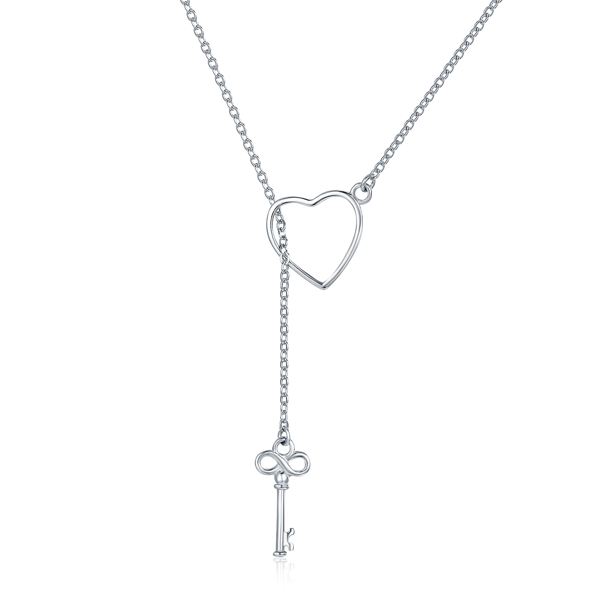 Pandora Style Open je hart Chain Ketting - SCN107 Pandora Style Open je hart Chain Ketting - SCN107