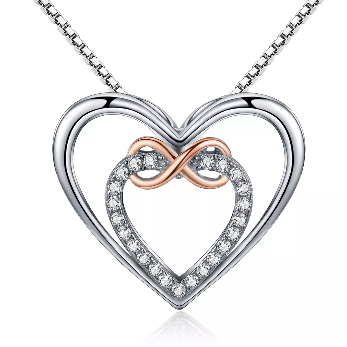 Pandora Style Prachtig hart Chain Ketting - SCN121