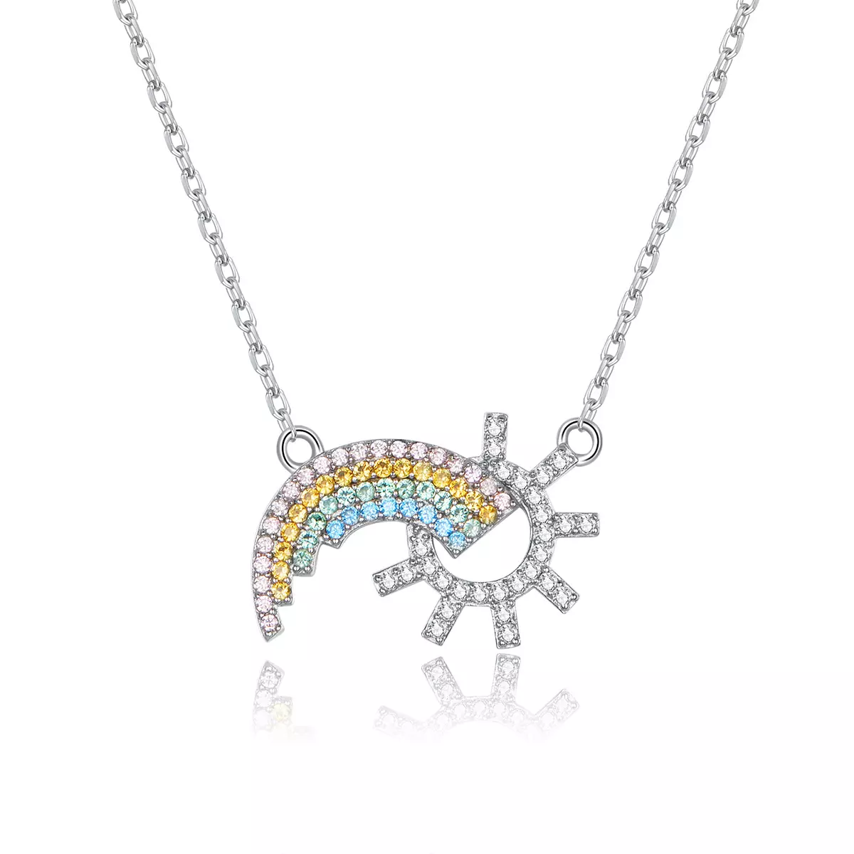 Pandora Style Regenboog Chain Ketting - SCN366