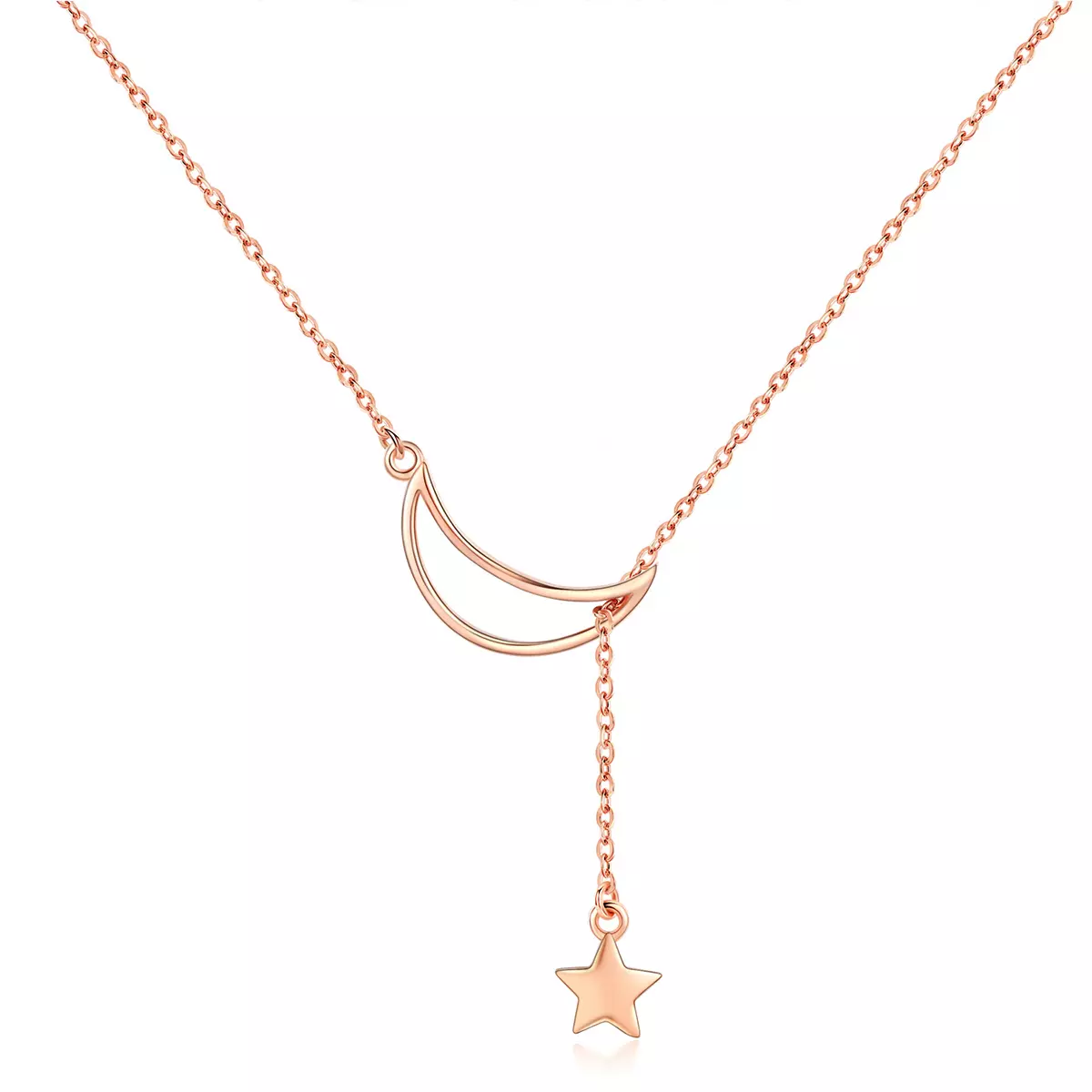 Pandora Style Rose Sterren Maan Chain Ketting - SCN108-C