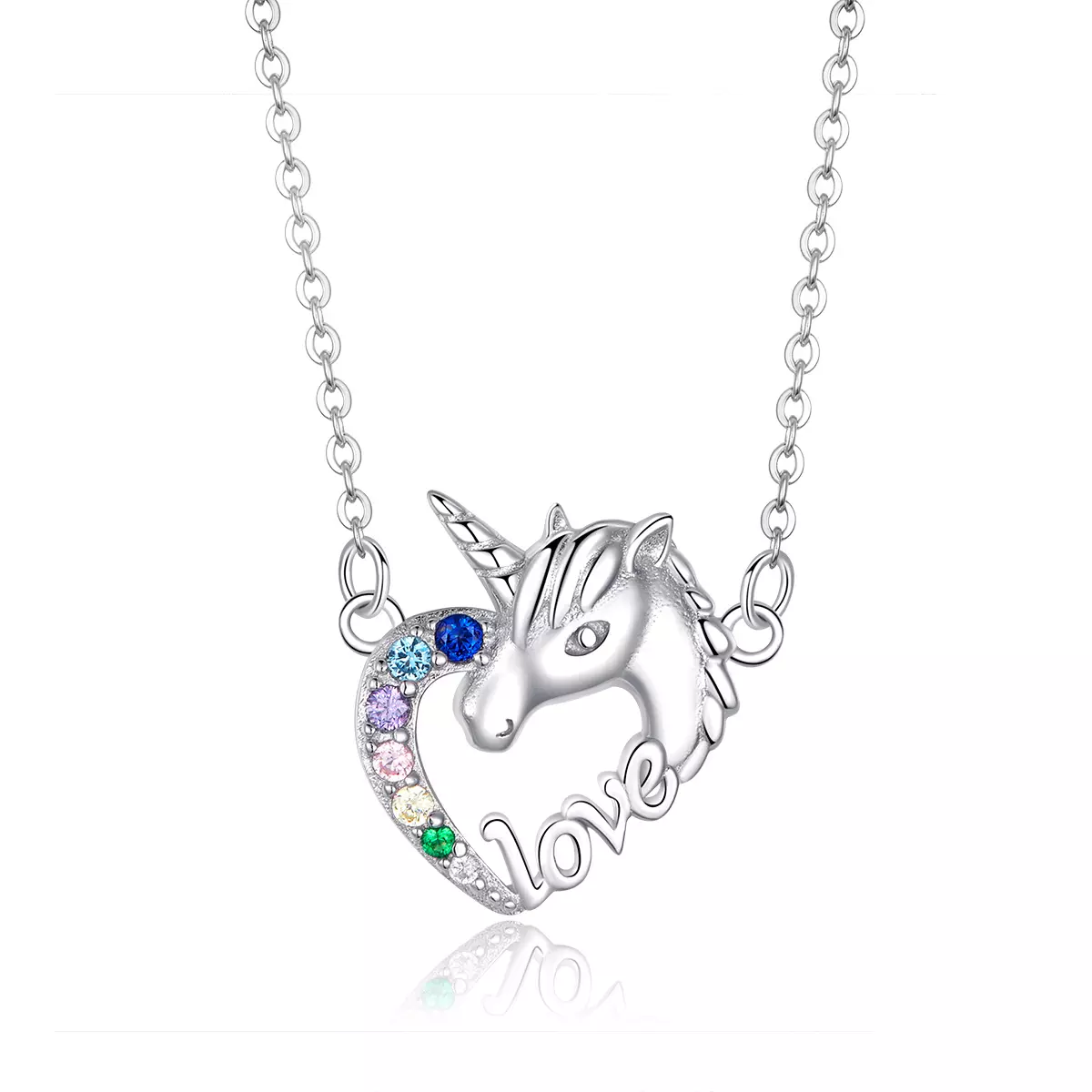 Pandora Style Schattige Eenhoorn Chain Ketting - SCN348