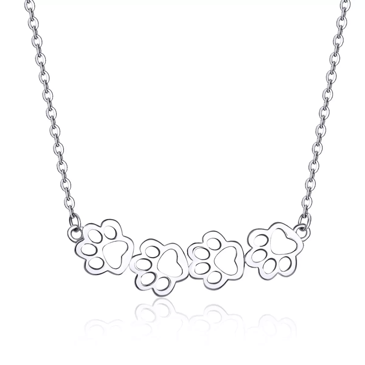 Pandora Style Schattige poot Chain Ketting - SCN346