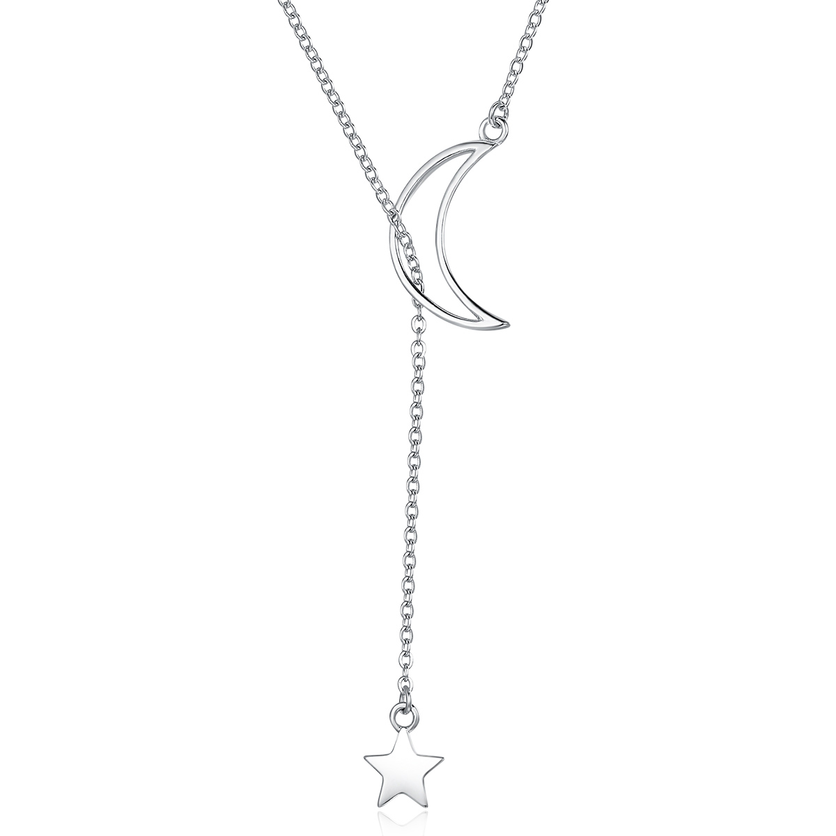 Pandora Style Ster En Maan Fee Chain Ketting - SCN108 Pandora Style Ster En Maan Fee Chain Ketting - SCN108