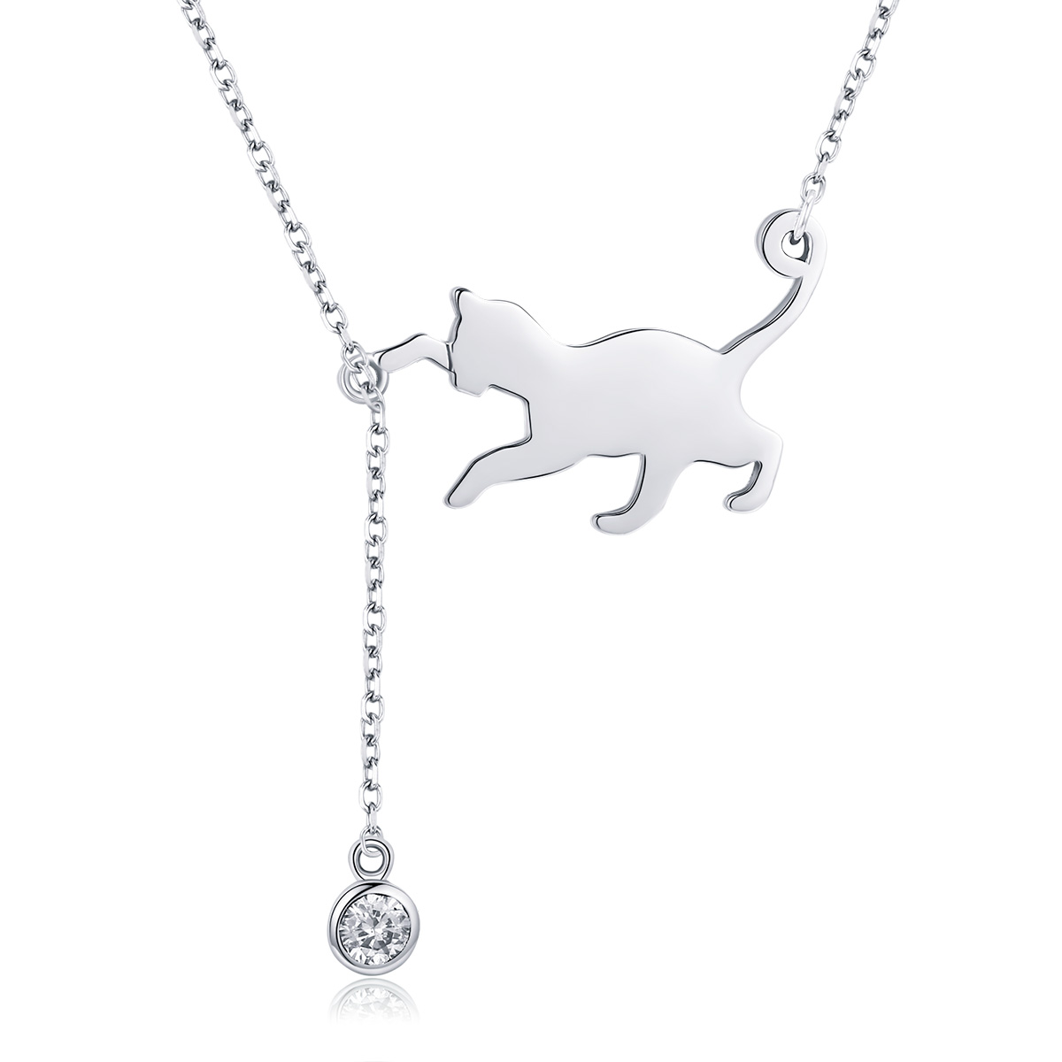Pandora Style Stoute Kitten Chain Ketting - SCN232 Pandora Style Stoute Kitten Chain Ketting - SCN232