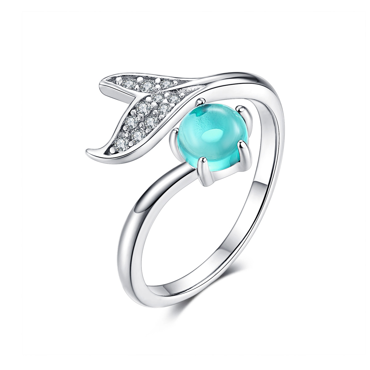 Pandora Style De traan van de zeemeermin Open Ring - SCR515