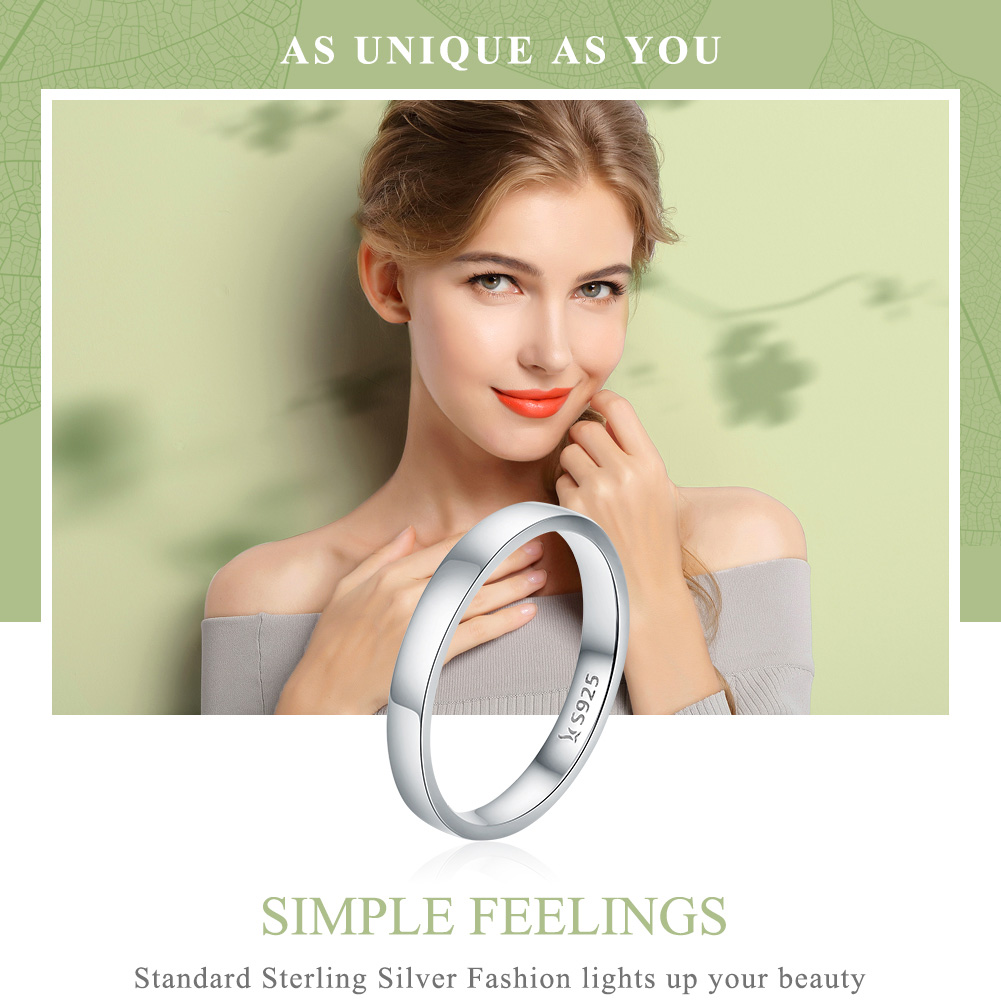 Pandora Style Eenvoudige gevoelens Feel Ring - SCR343