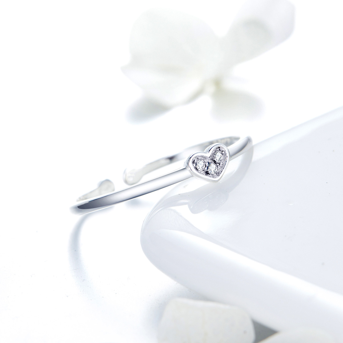 Pandora Style Hart van Lady Open Ring - SCR491